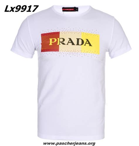 t shirt prada blanc homme|Tee shirt Prada Blanc taille XXL International en Coton .